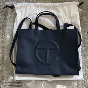 SOLD OUT! MEDIUM NAVY TELFAR SHOPPING BAG